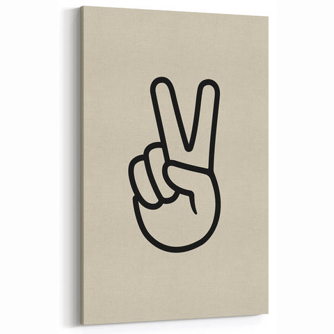 Minimalist "Peace" Typography Art Print for Kids Room