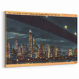 Vintage New York City Skyline Poster - Retro Brooklyn Bridge Art
