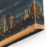 Vintage New York City Skyline Poster - Retro Brooklyn Bridge Art