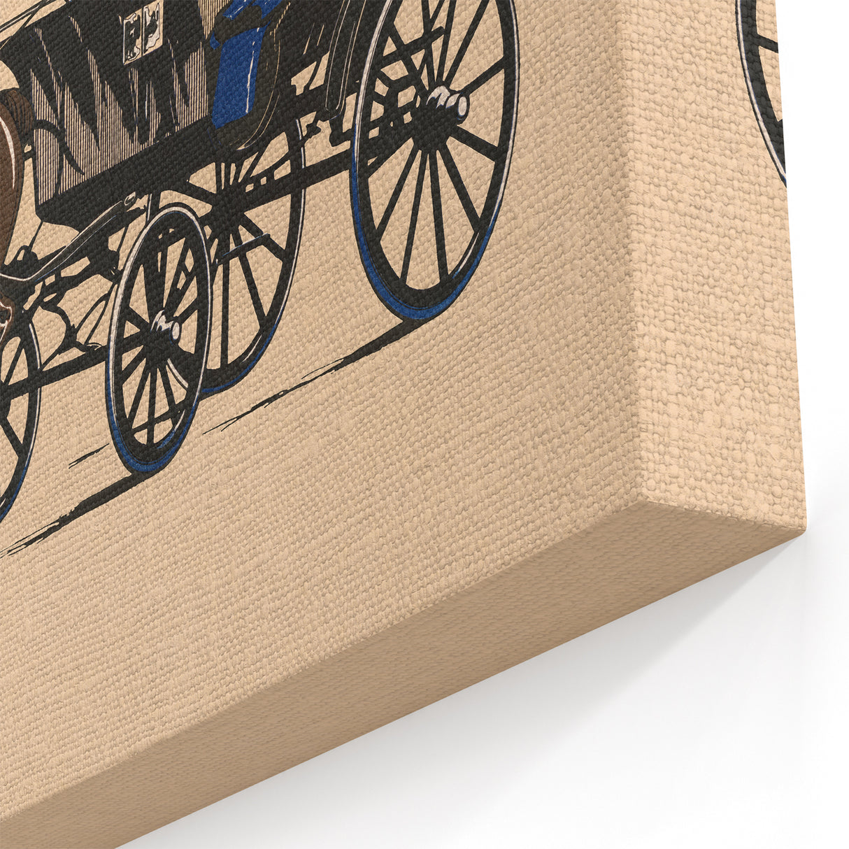 Vintage Horse-Drawn Carriage Poster - Retro Elegant Travel Art