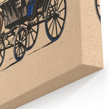Vintage Horse-Drawn Carriage Poster - Retro Elegant Travel Art