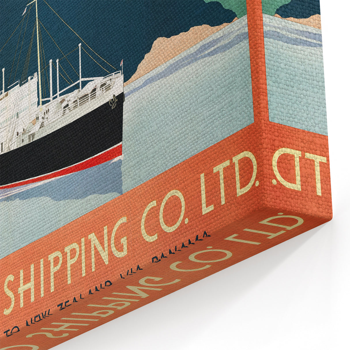 Vintage Travel Poster - New Zealand Shipping Line | Retro Travel Print