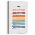 Days of the Week Typography Art Print – Colorful Weekly Calendar Wall Art