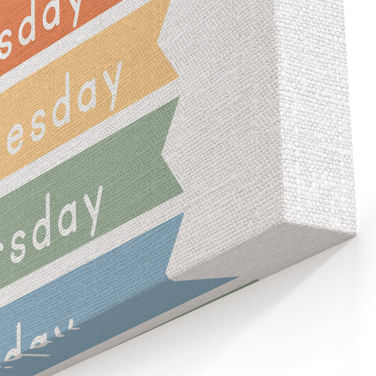 Days of the Week Typography Art Print – Colorful Weekly Calendar Wall Art