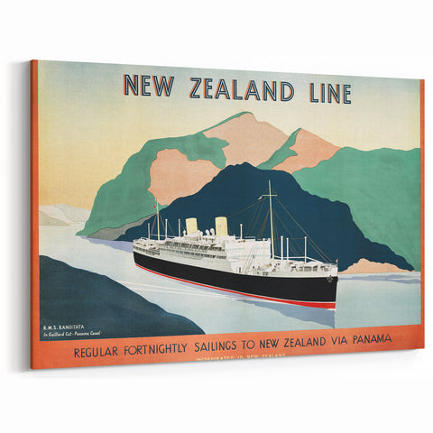 Vintage New Zealand Travel Poster | Classic Retro Tourism Art