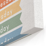 Days of the Week Typography Art Print – Colorful Weekly Wall Art