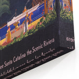 Santa Catalina Vintage Travel Poster | Classic Retro Tourism Art