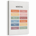 Months of the Year Typography Art Print – Colorful Calendar Wall Art