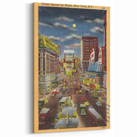 Vintage Travel Poster - Times Square by Night, NYC