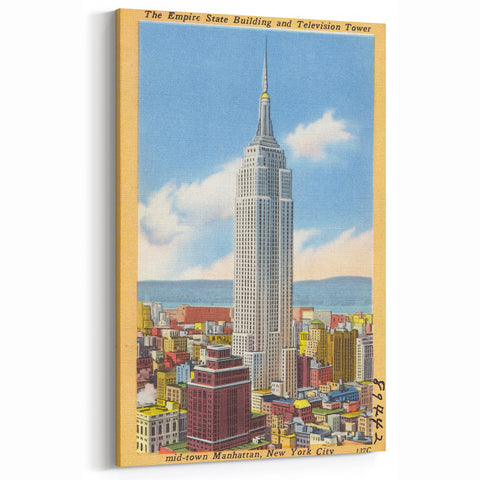 Vintage Travel Poster - Empire State Building, NYC
