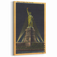 Vintage Travel Poster - Statue of Liberty at Night, NYC