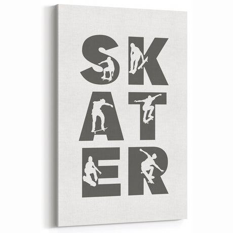 Skater Typography Wall Art - Boys Room Wall Art Kids Wall Art Prints