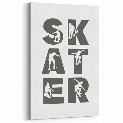 Skater Typography Wall Art - Boys Room Wall Art Kids Wall Art Prints