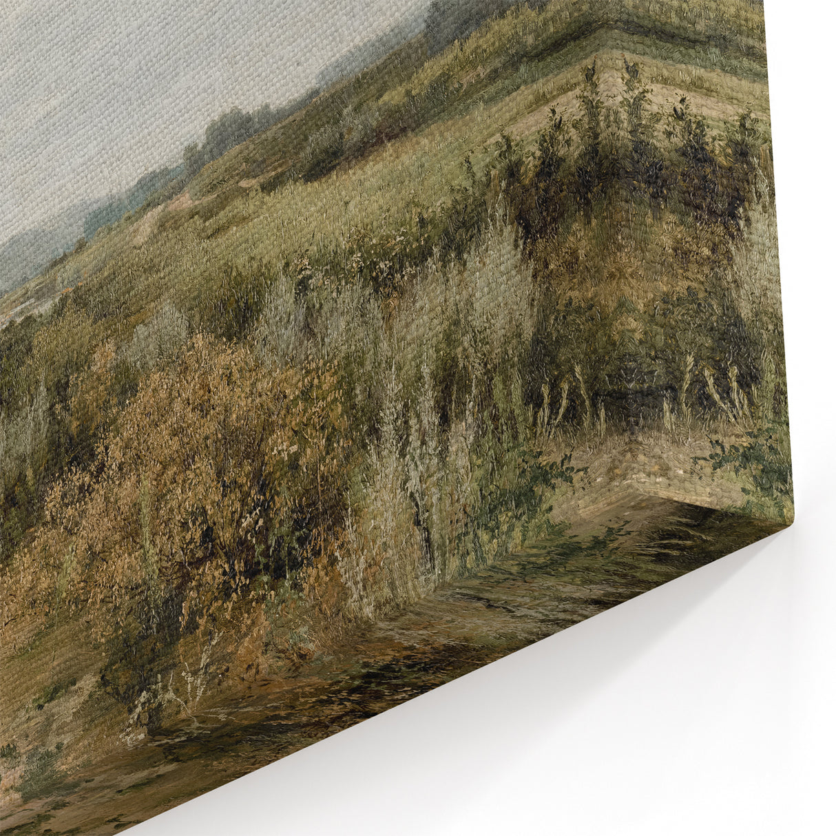 Vintage Landscape Art: Serene Countryside River Print