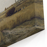 Vintage Landscape Art - Rural Countryside Harvest Canvas Print