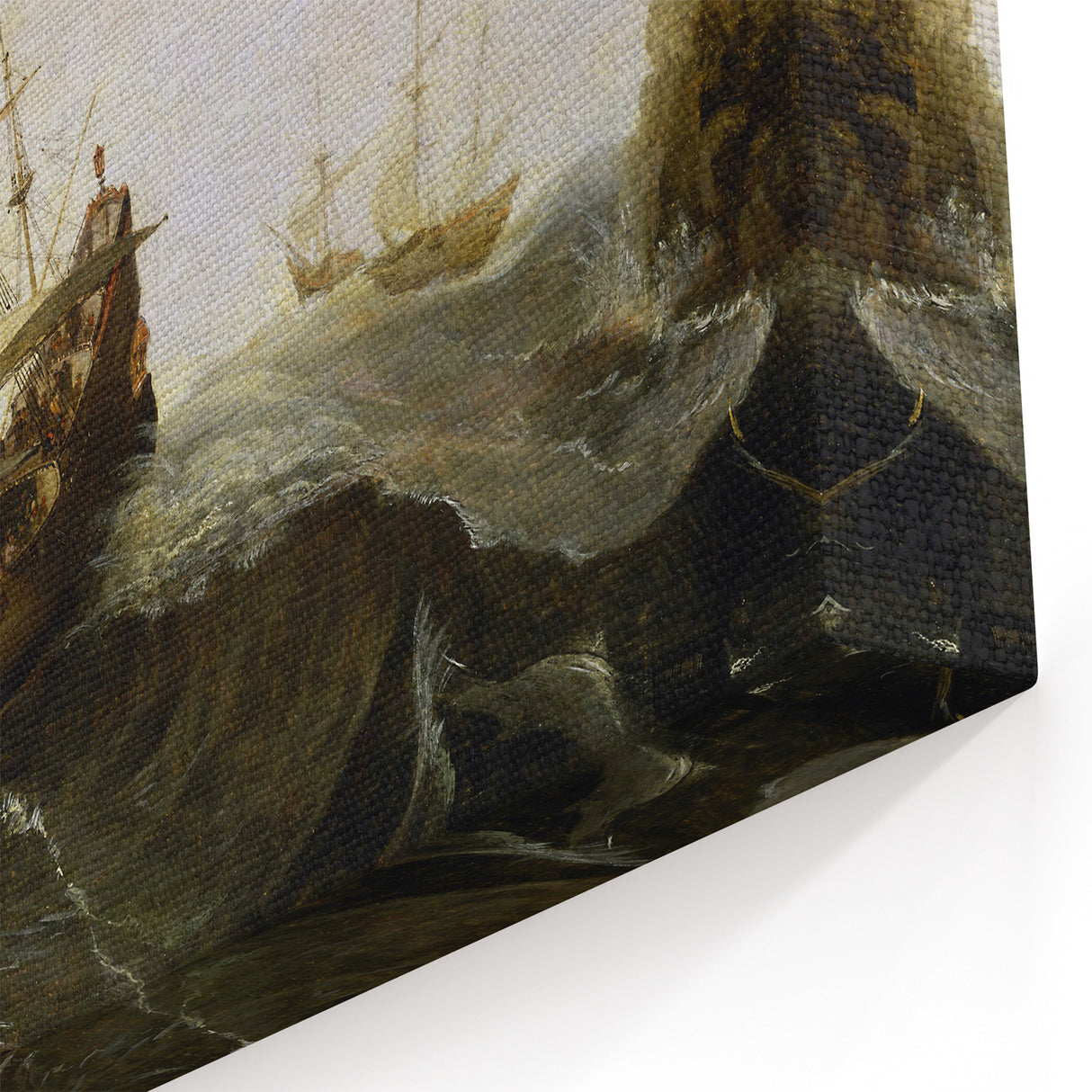 Vintage Seascape Art - Historic Ocean Waves Canvas