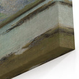 Vintage Mountain Landscape Art - Serene Lake Canvas
