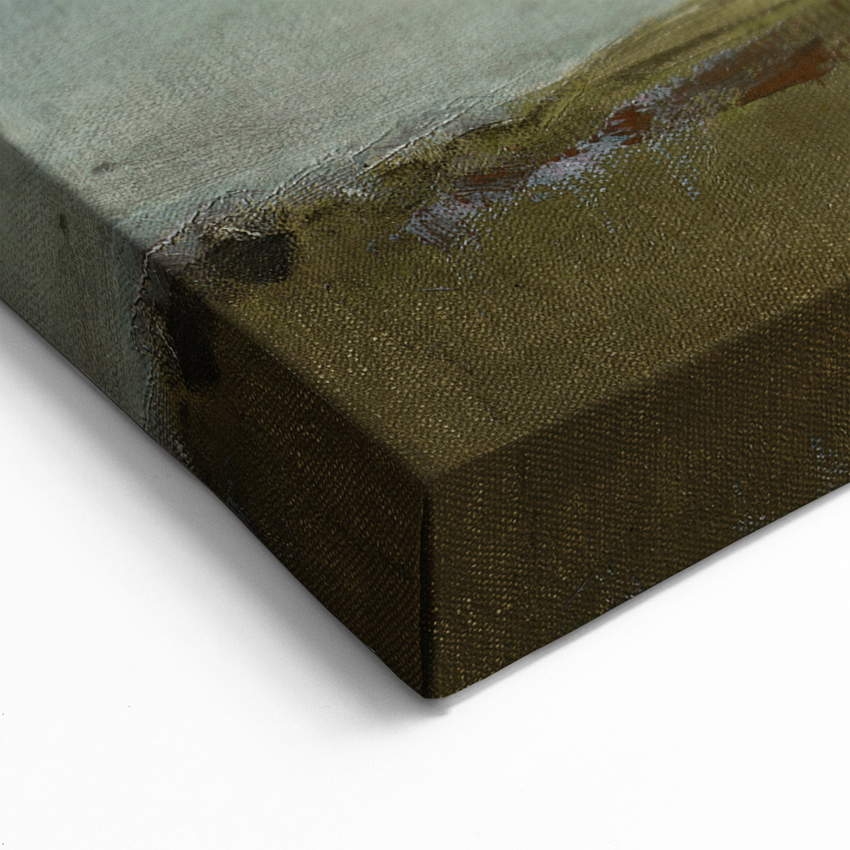 Vintage Mountain Landscape Art - Serene Lake Canvas