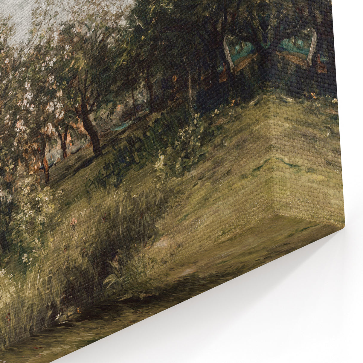 Vintage Orchard Art - Blossom Trees Landscape Canvas