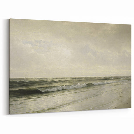 Vintage Seascape Art - Calm Ocean Waves Canvas