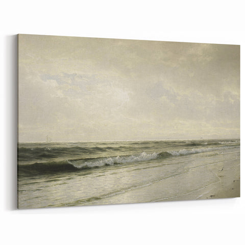 Vintage Seascape Art - Calm Ocean Waves Canvas