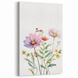 Floral Girls Room Wall Art – Pastel Wildflower Nursery Print