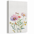 Floral Girls Room Wall Art – Pastel Wildflower Nursery Print