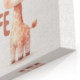 Cute Baby Giraffe Girls Room Wall Art – Nursery Animal Print