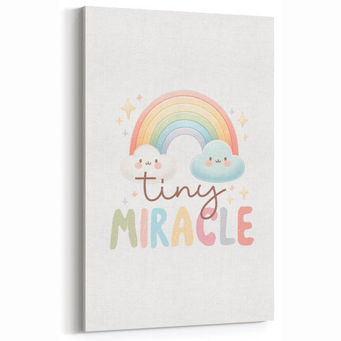 Tiny Miracle Rainbow Girls Room Wall Art – Nursery Print
