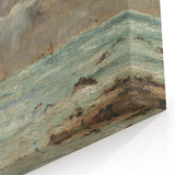 Vintage Seascape Art - Stormy Ocean with Ships Canvas