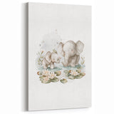 Mother and Baby Elephant Girls Room Wall Art – Nursery Print