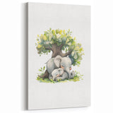 Sleeping Elephants Girls Room Wall Art – Nursery Animal Print