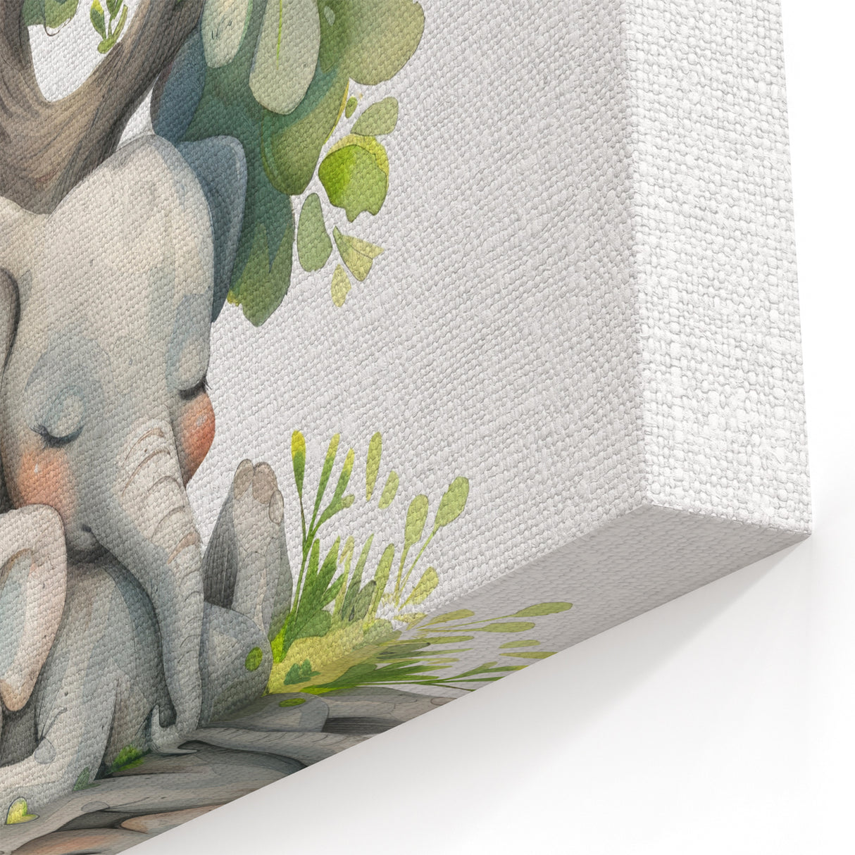 Sleeping Elephants Girls Room Wall Art – Nursery Animal Print