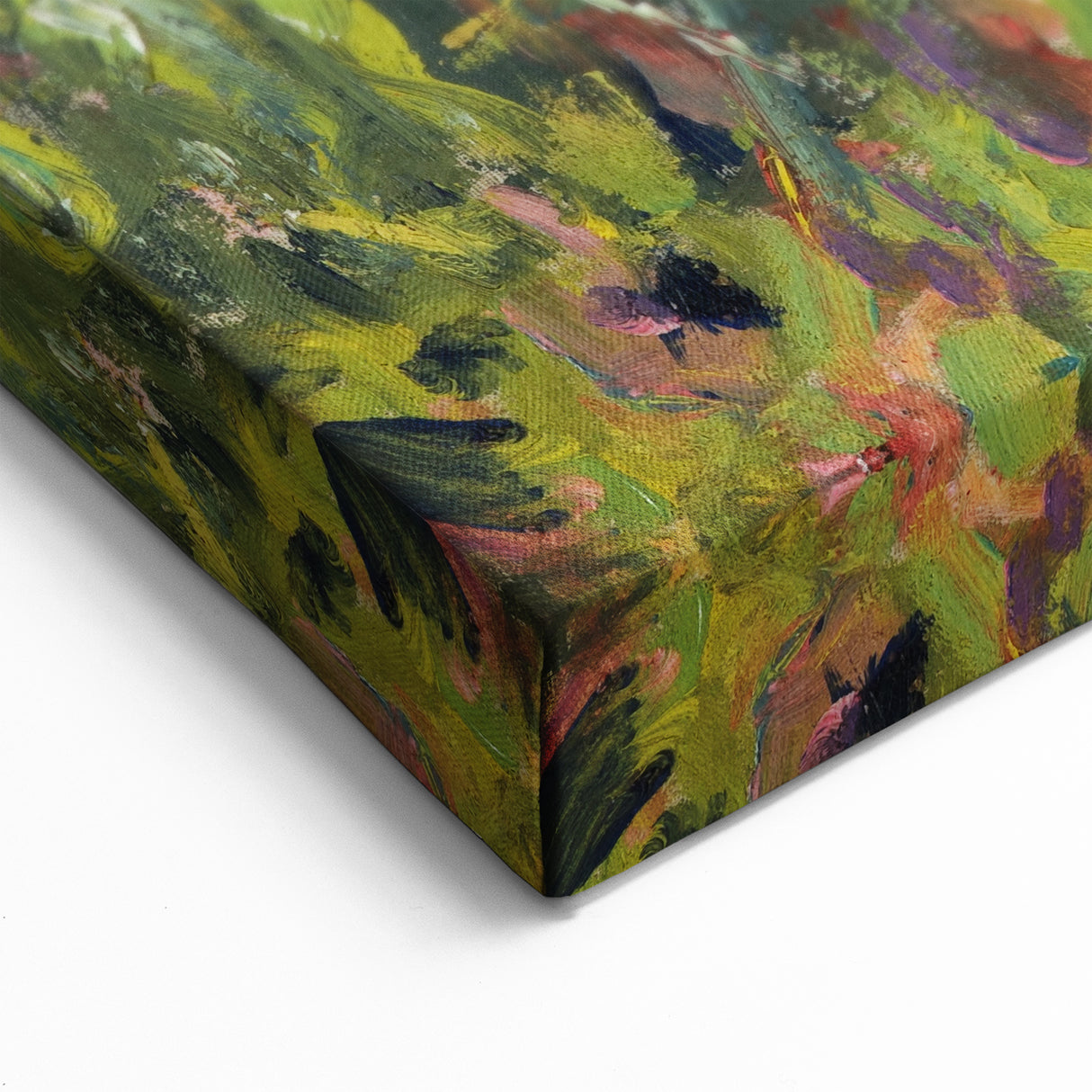 Vintage Floral Art - Bright Poppy Field Canvas Print