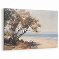 Vintage Landscape Art – Serene Coastal Scenery on Canvas