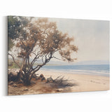 Vintage Landscape Art – Serene Coastal Scenery on Canvas
