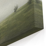 Vintage Landscape Art – Tranquil Countryside with Walking Figure