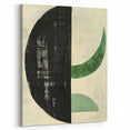 Contemporary Dining Art Pieces – Bold Black and Green Geometry