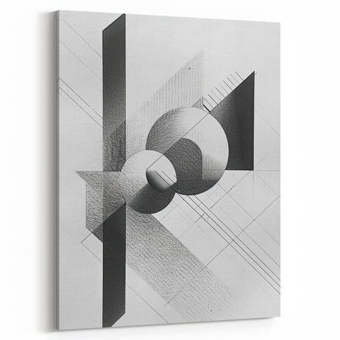 Dining Room Wall Decor - Geometric Black and White Art