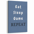 Eat Sleep Game Repeat – Gamer Wall Art for Boys Room