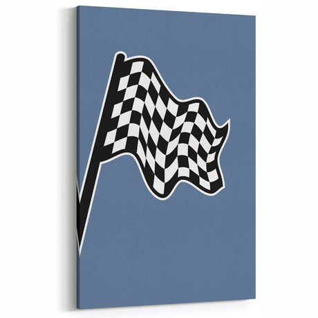Racing Checkered Flag – Boys Room Wall Art for Speed Enthusiasts