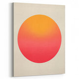 Framed and Canvas Dining Room Art - Sunset Gradient Circle