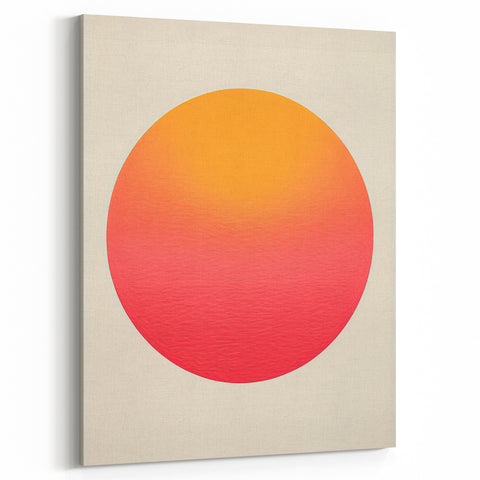Framed and Canvas Dining Room Art - Sunset Gradient Circle