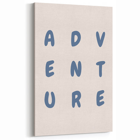 Adventure Wall Art – Inspirational Typography Print for Boys' Room