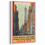 Vintage Travel Poster - Fifth Avenue New York Wall Art