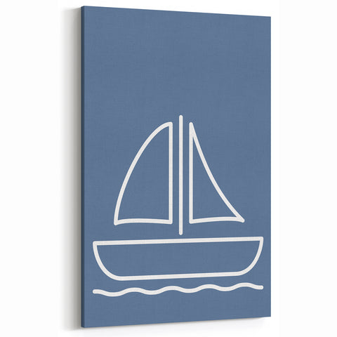 Minimalist Sailboat – Boys Room Wall Art