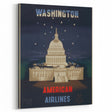 Vintage Travel Poster - Washington American Airlines Wall Art