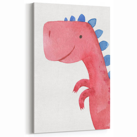 Smiling Dinosaur Boys Room Wall Art – Fun Kids Wall Art Prints