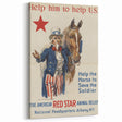 Vintage Patriotic Poster - Uncle Sam American War Art