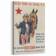 Vintage Patriotic Poster - Uncle Sam American War Art